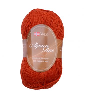 Viking garn - Alpaca Fine 654 - Brent oransje
