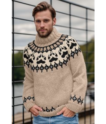 Beige Villmarksgenser - Linka Neumann design VGVG0005-6797