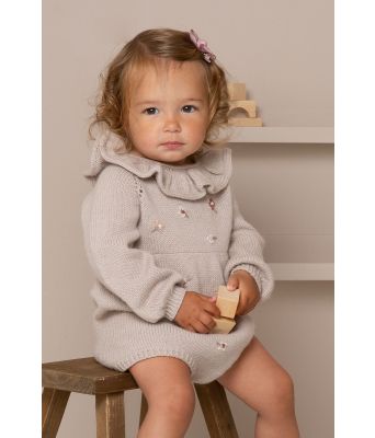 Åse strikket romper til baby - Viking 2132-04B