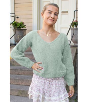 Dus grågrønn Amanda genser - DSA 99-19C