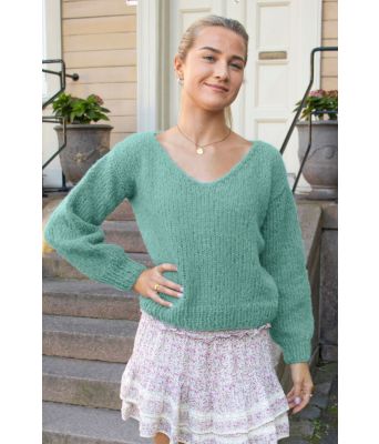 Lys sjøgrønn Amanda genser - DSA 99-19D