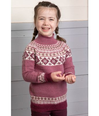 Andrea lilla strikkegenser til jente - Viking-2110-07