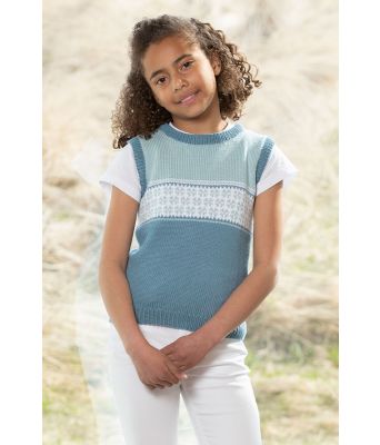 Anemone strikket vest til barn - Viking 2122-05