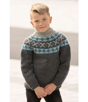 Aries strikkegenser til barn med rundfelling Team Ingebrigtsen - Viking 2135-09