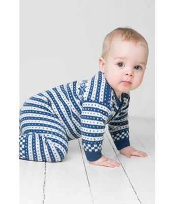 Babydress med fanamønster - Viking 1404-02