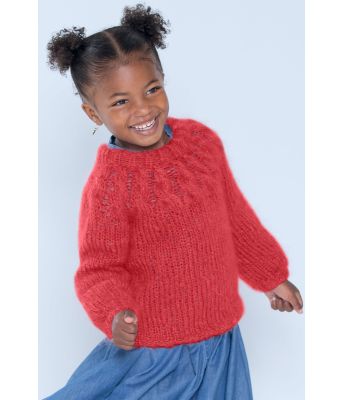 Korallfarget Jackie genser til barn - Belfilato 23-003-44017