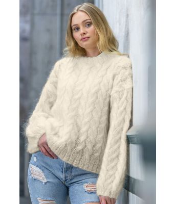 Naturhvit Melanitagenser med fletter - Belfilato 23-004-40020