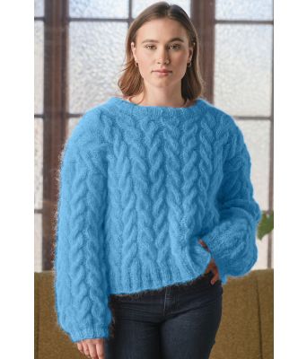 Lyseblå Melanita strikkegenser - Belfilato 23-004-47945