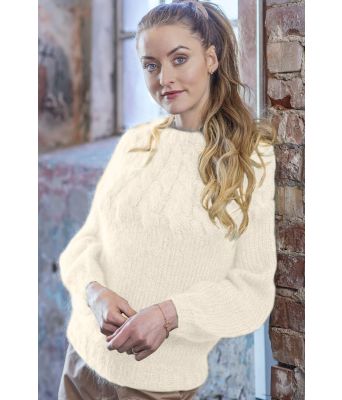 Naturhvit Jackiegenser med fletter - Belfilato 23-006-40020