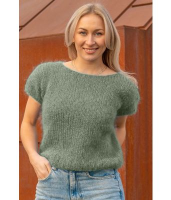 Jadegrønn Fluffy t-shirt - Belfilato 23-012-47936