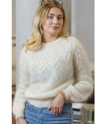 Naturhvit Kadrella genser - Belfilato 23-016