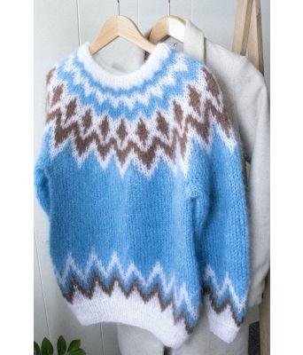 Isblå Oriongenser med brunt mønster - Belfilato 23-022