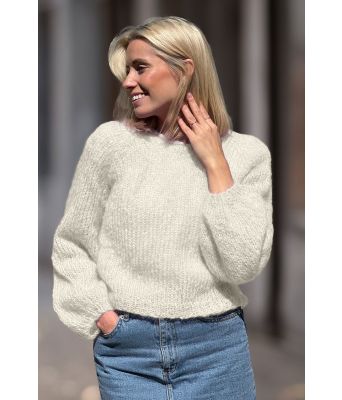 Hvit Letizia sweater - Belfilato 23-026-40010