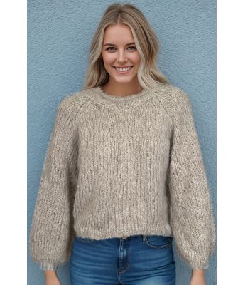Letizia sweater i beige - Belfilato 23-026-43041B
