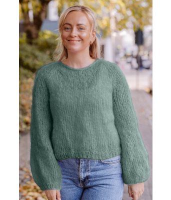 Letizia sweater i mørk jadegrønn - Belfilato 23-026-47941