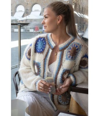 Moselle jakke natur/blå - Belfilato 23-031