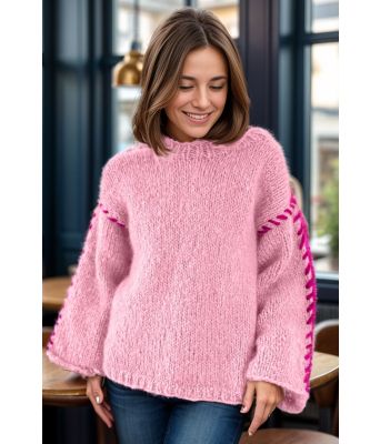 Rosa Stellas stitch sweater - Belfilato 23-041-4461247946