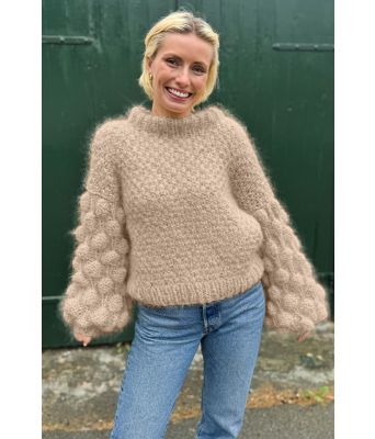 Beige Bubble crush sweater - Belfilato 24-007-43041