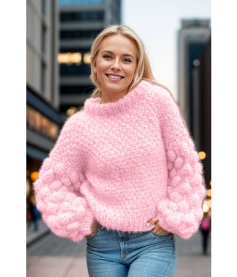 Rosa Bubble crush sweater - Belfilato 24-007-44612