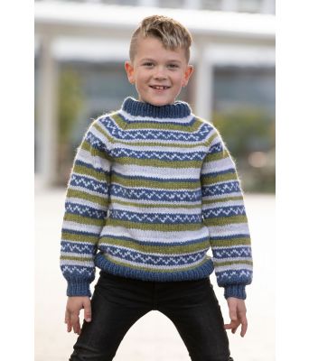 Bendik strikket barngenser i ull Team Ingebrigtsen - Viking 2135-14