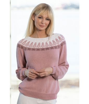 Betsy rosa strikket sommergenser Kathrine Sørland - Viking 2120-04