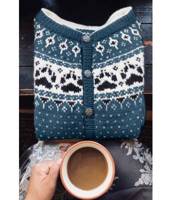 Blågrønn Fjordfolkkofte - 887