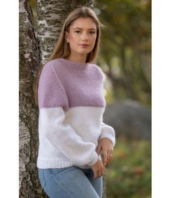 Bmor strikkegenser i to farger Elisabeth S Asserson - Viking 2138-11