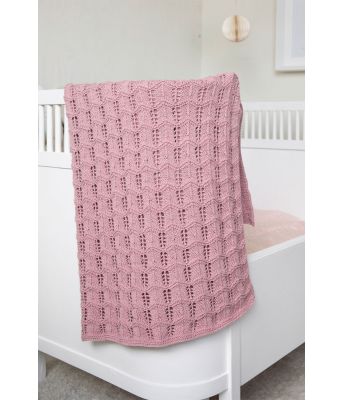 Bonnie strikket babyteppe til seng eller barnevogn - Viking 2126-22