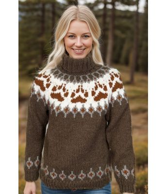 Brun villmarksgenser med rustfargede poter - Linka Neumann design VGS0001BA