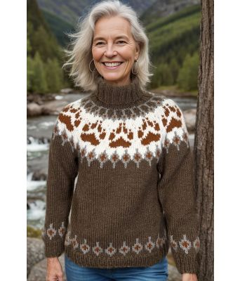 Brun villmarksgenser rustbrune poter - Linka Neumann design VGS0001BB