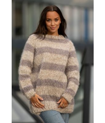 Cara stripete strikkegenser Mie Cappelen - Viking 2137-04