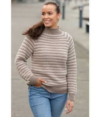 Chili strikkegenser med tynne striper Mie Cappelen - Viking 2113-04