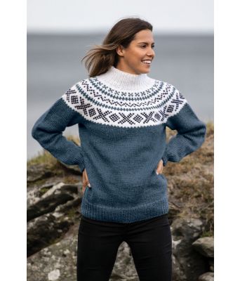 Denimblå Miranda genser - Viking 2134-06G