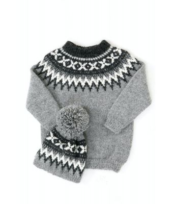 Grå rallargenser med lue til barn - DG 17-01B