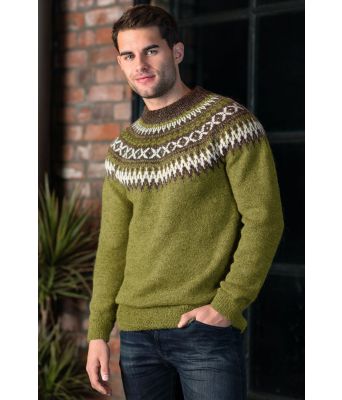 Grønn rallargenser med brunt mønster - DG 295-06D