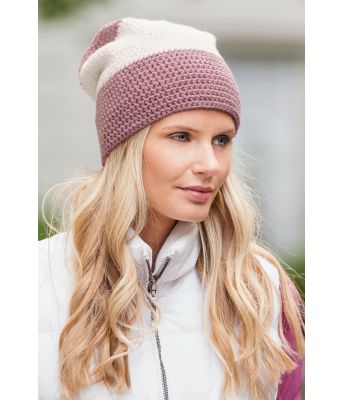 Julie heklet lue med bred stripe nederst - DG 307-15C