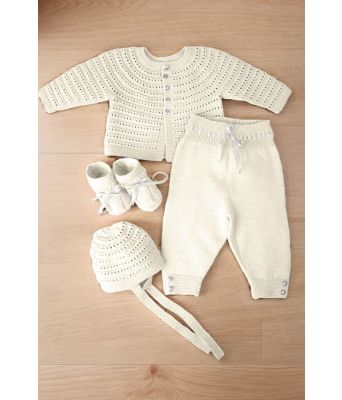 Ubleket hvitt Theo og Thea hentesett - DG 310-02A-0020