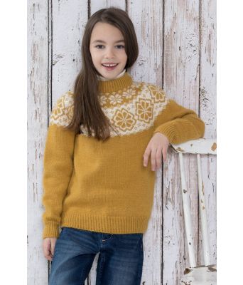 Q-symre genser til barn i påskegul - DG 409-01