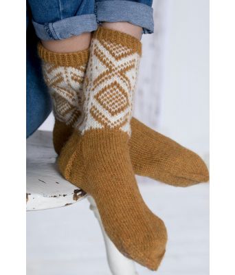 Påskegule Cortina sokker - DG 409-07