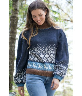 Blå Svalbard genser - DG 418-01
