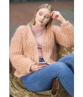 India cardigan i beige rose - DG 431-04