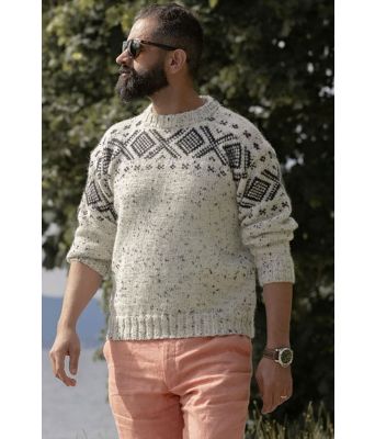 Cortina genser med tweedgarn - DG 458-14