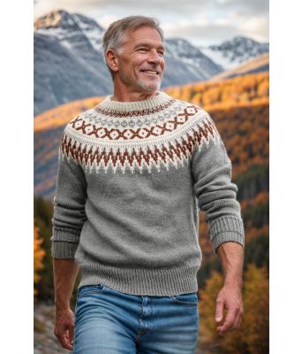 Grå rallargenser med rustfarget mønster - DLG 141-340534003438