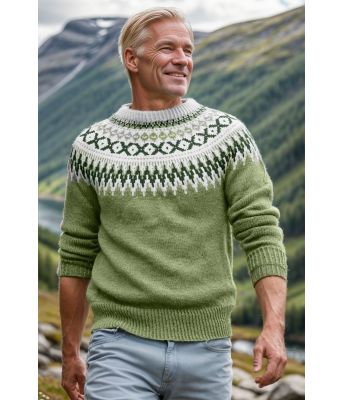 Vårgrønn rallargenser med armygrønt mønster - DLG 141-346234023489