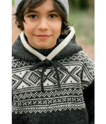 Setesdalsgenser med hette til barn - DLG 160A