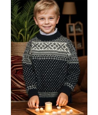 Setesdalsgenser til barn med påsydde ermer - DLG 179