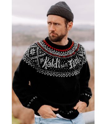 Svart Kaldt som faen genser - DLG 22-004-3401