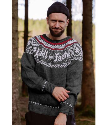 Koksgrå Kaldt som faen genser - DLG 22-004-3427