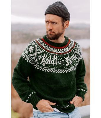 Armygrønn Kaldt som faen genser - DLG 22-004-3489