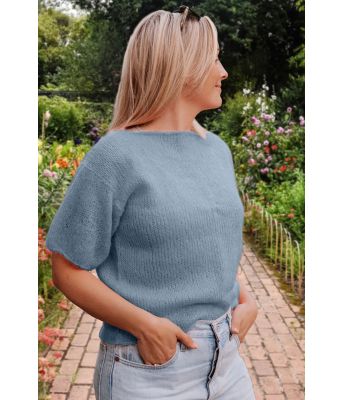 Gråblå Peggy sweater - DLG-22-008-322